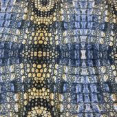 Шелк сатин Крокодил синий 140 см, Китай