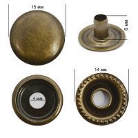 Кнопка пробивн сталь 15 мм Антик О-образная, Турция