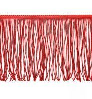 Бахрома с люрексом 150 мм Красный, Китай