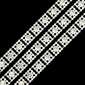Бусины на нитях со стразами квадраты 9 мм*4 мм Белый, Китай