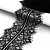 Кружево шантильи 135 мм Чёрный капельки купон 3 м, Китай