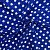 Штапель Горох бел. на ярк.синем 148 см, Италия