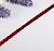 Пайетки на нитях плоские 5мм Красный голограмма 3м, Китай
