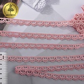 Кружево гипюр 10 мм Розовая пудра ажур, Китай