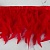 Перо на ленте Индюка 13-17см Красный, Китай