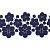 Кружево гипюр 70 мм Т.синий цветы, Китай