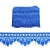 Кружево шантильи 90 мм Синий фестоны на сетке, Китай