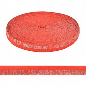 Тесьма вязаная Красный с серебром 18 мм, Китай