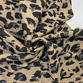 Трикотаж Джерси Леопард коричневый 150 см, Китай