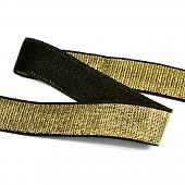 Резинка декор метал 20 мм Черный золото, Китай