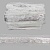 Тесьма с пайетками 50 мм на сетке Серебро, Китай