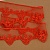Кружево на сетке 52 мм Т.красный ажур орнамент, Китай