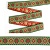 Лента жаккард 32 мм Ромбы зелен/красный, Россия