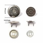 Кнопка магнит на усиках h0,5мм Ø18мм Ч.никель, Китай