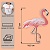 Термотрансфер Фламинго 27х18,5 см, Китай