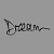 Термотрансфер "Dream" Черный 7х2,5 см