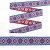 Лента жаккард 32 мм Ромбы син/красный, Россия