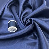 Креп-сатин плат. Темно-синий 150 см, Китай