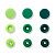 Kнопки Color Snaps 12мм Зеленый 30шт PrymLove, Германия 393001