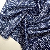 Атлас Зиннерри белые штрихи на синем 150 см, (Л) Италия