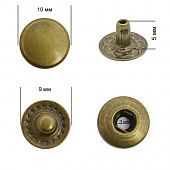Кнопка пробивн сталь 10 мм Антик S-образная, Китай