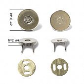 Кнопка магнит на усиках h2мм Ø10мм Никель, Китай